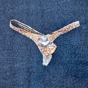 Joe Snyder Snake Print Bulge Thong - Medium
